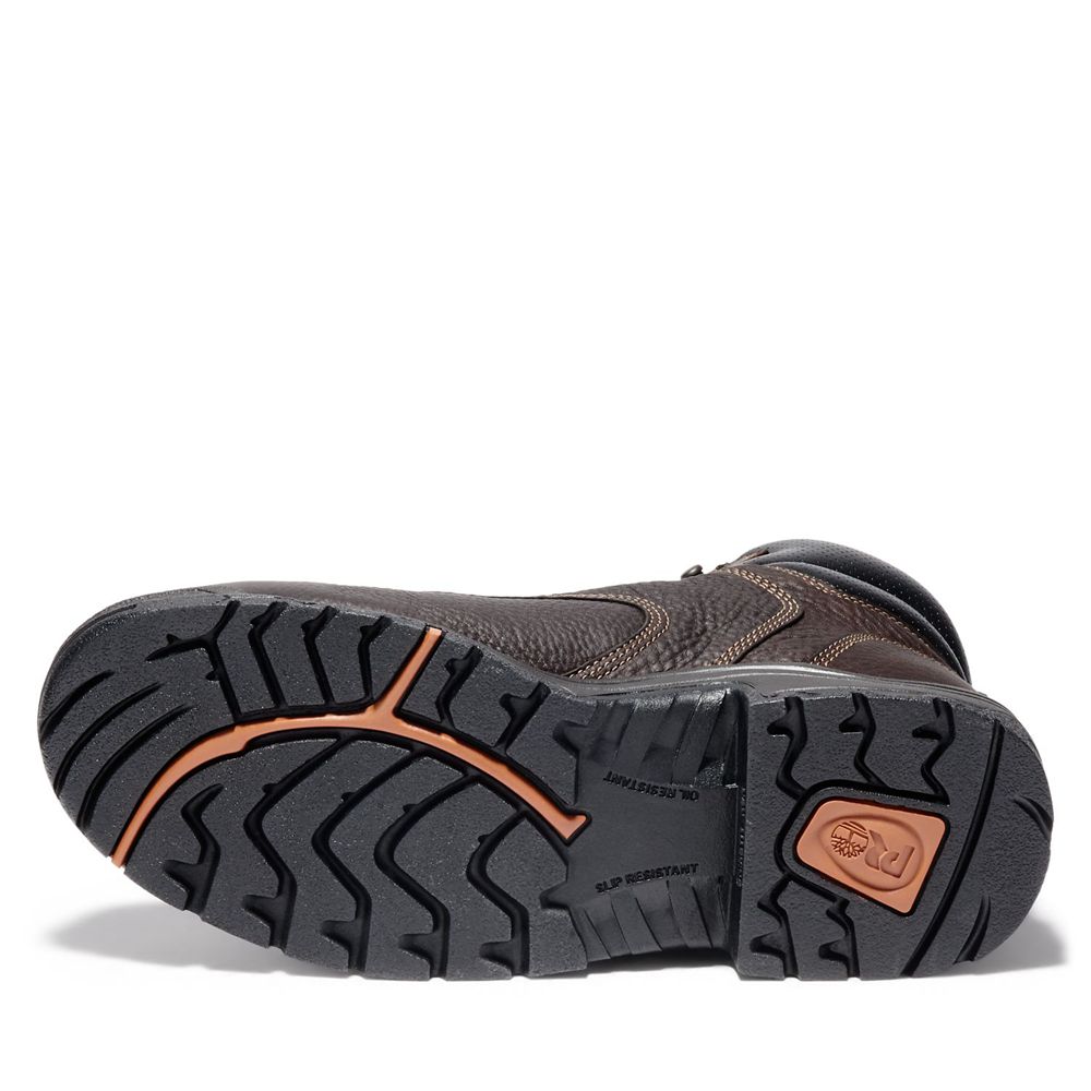 Timberland Μποτακια Εργασίας Ανδρικα Βαθυ Καφε - Pro® Titan® 6\" Comp Toe - Greece 0156483-SO